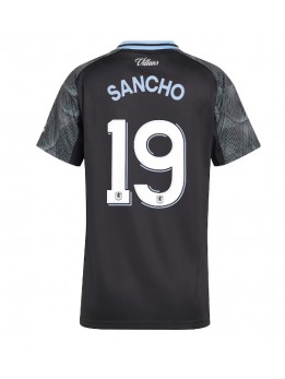 Aston Villa Jadon Sancho #19 Replika Borta Kläder Dam 2025-26 Kortärmad